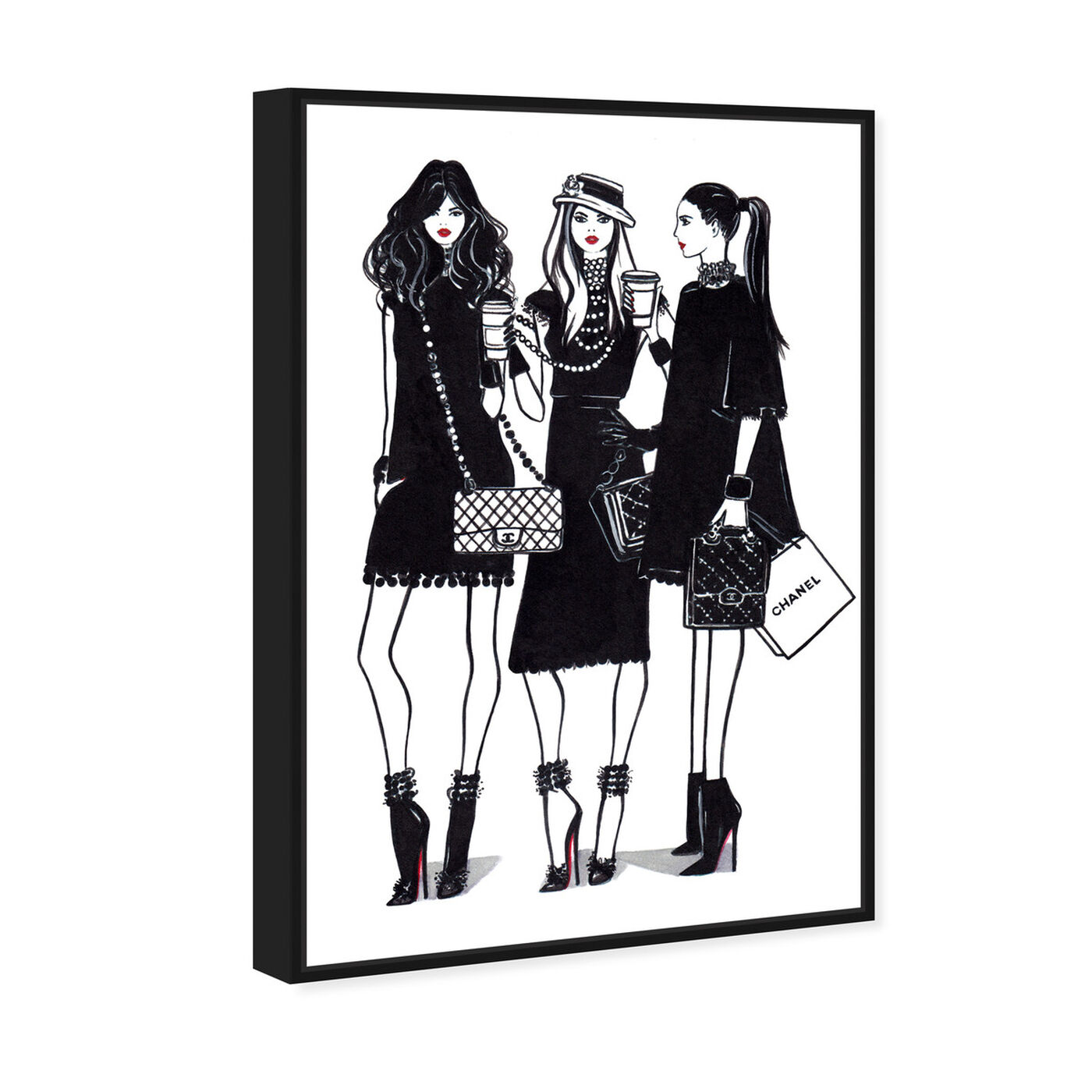 Oliver Gal 'Doll Memories - French Girl' Fashion and Glam Wall Art Canvas  Print Outfits - White, Black - Bed Bath & Beyond - 32479367