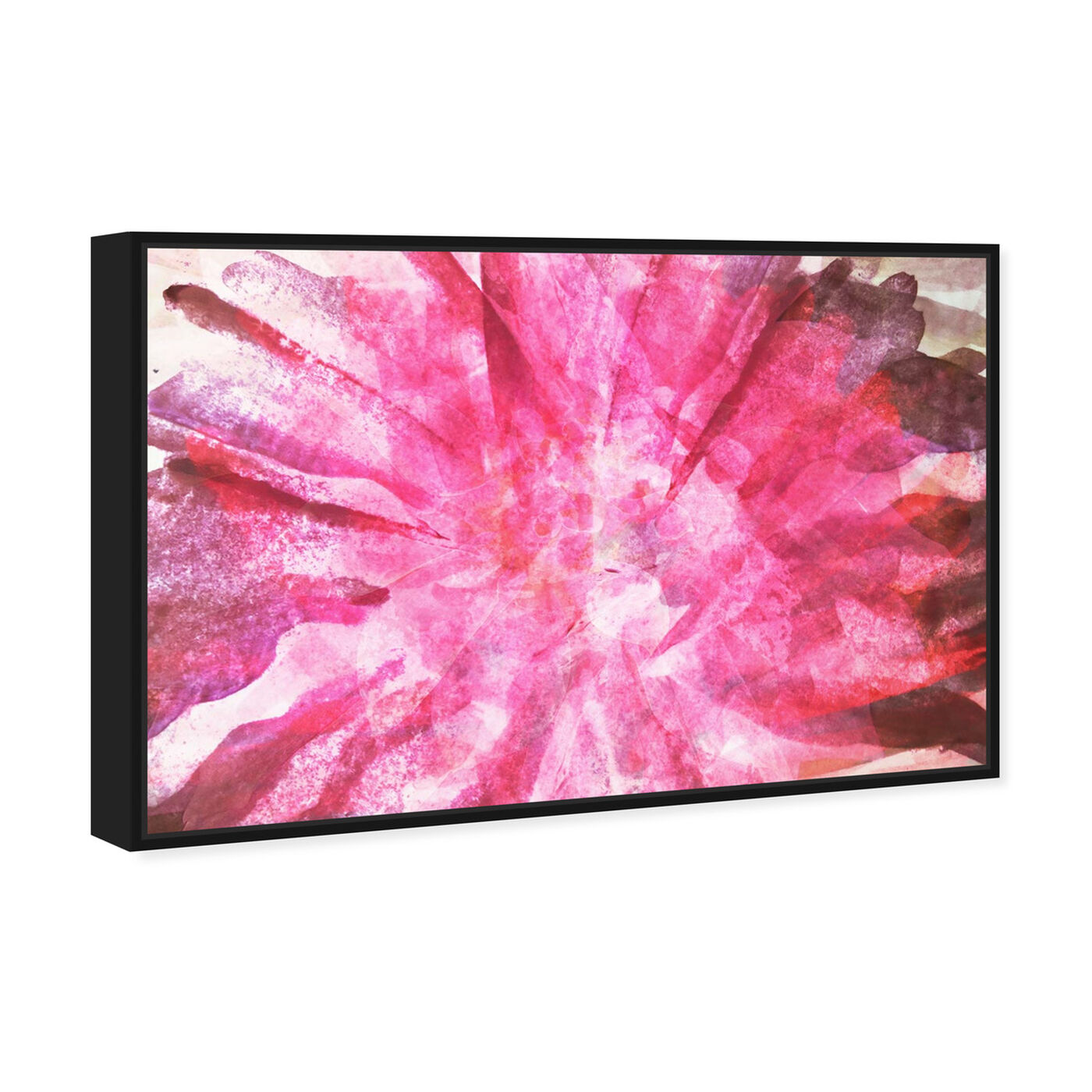 Angled view of Nelumbo - Signature Collection featuring abstract and watercolor art.