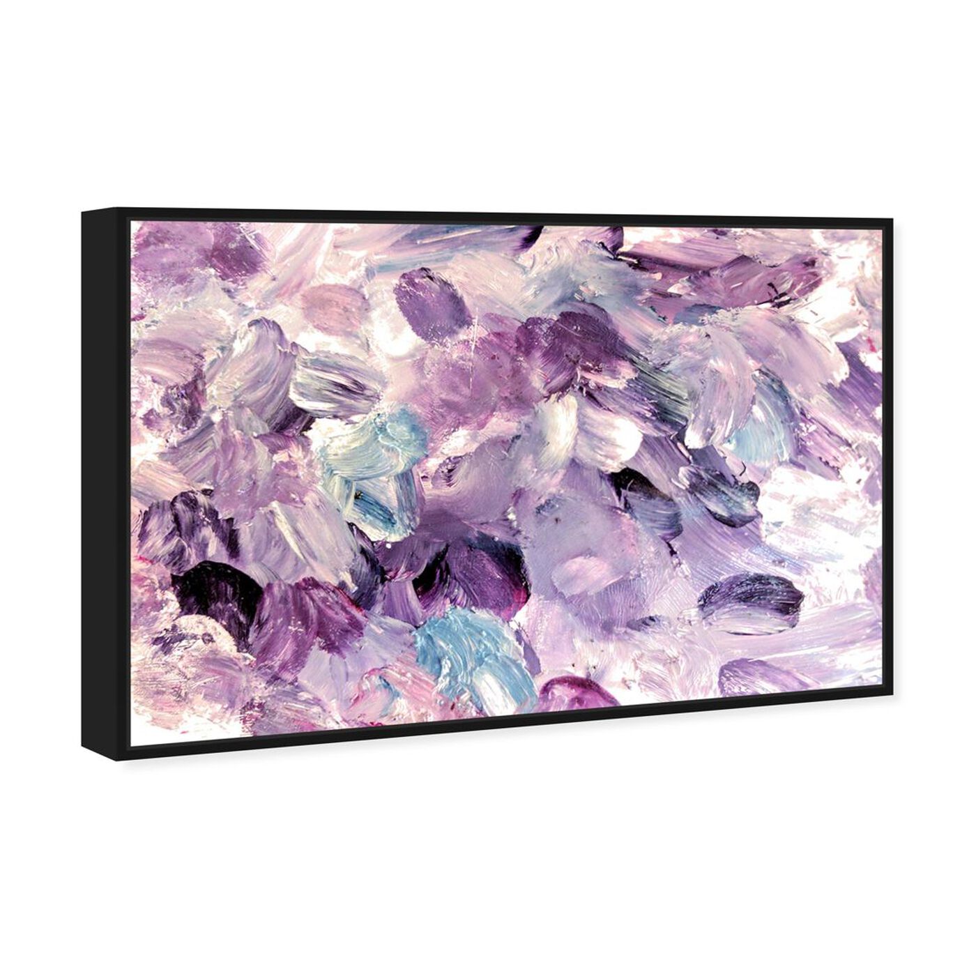 Angled view of Amethyst Gardens featuring abstract and paint art.