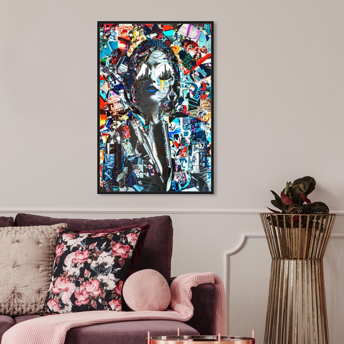 Hanging view of City by Katy Hirschfeld II featuring fashion and glam and portraits art.