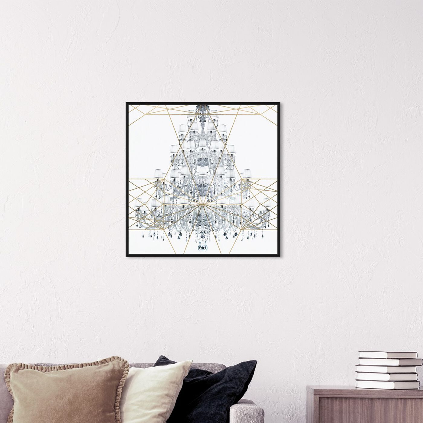 Hanging view of Geo Chandelier featuring fashion and glam and chandeliers art.