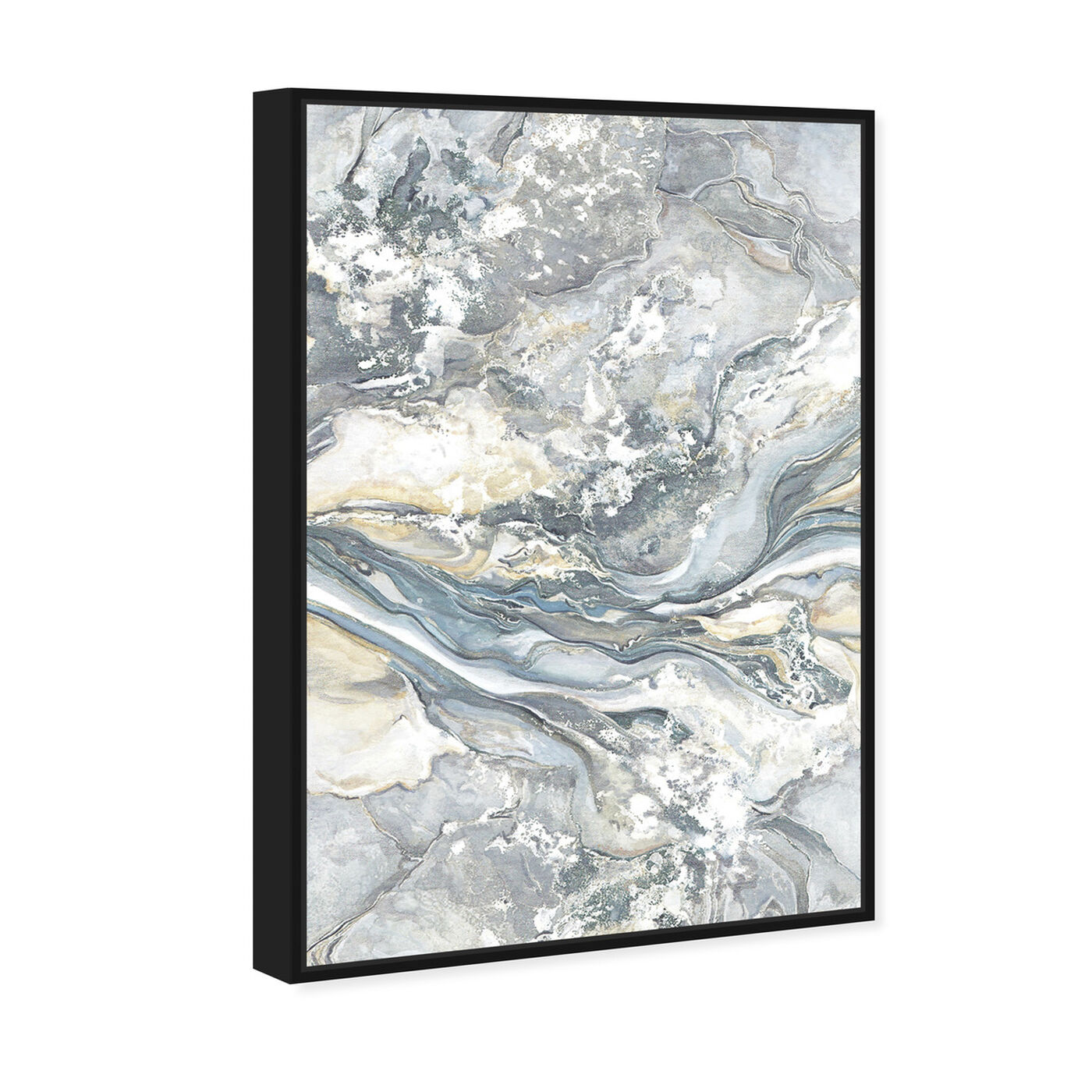 Angled view of Soft Grey Shadows II featuring abstract and textures art.