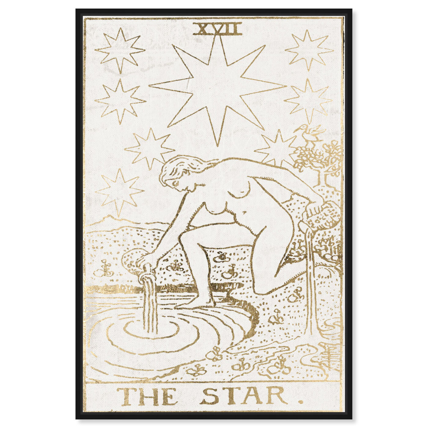 Front view of The Star Tarot Luxe featuring spiritual and religious and zodiac art.