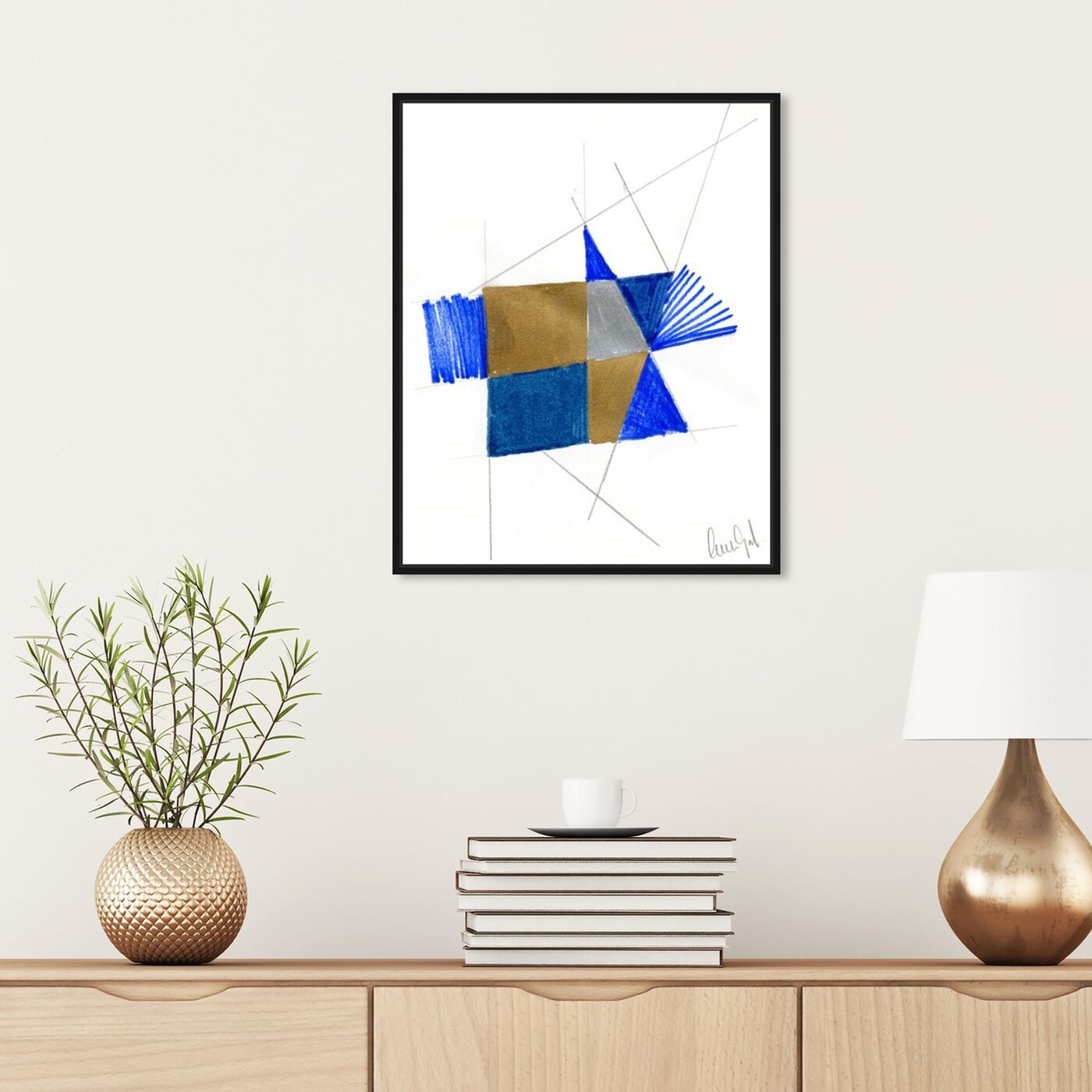 Hanging view of Mondrian Star featuring abstract and paint art.