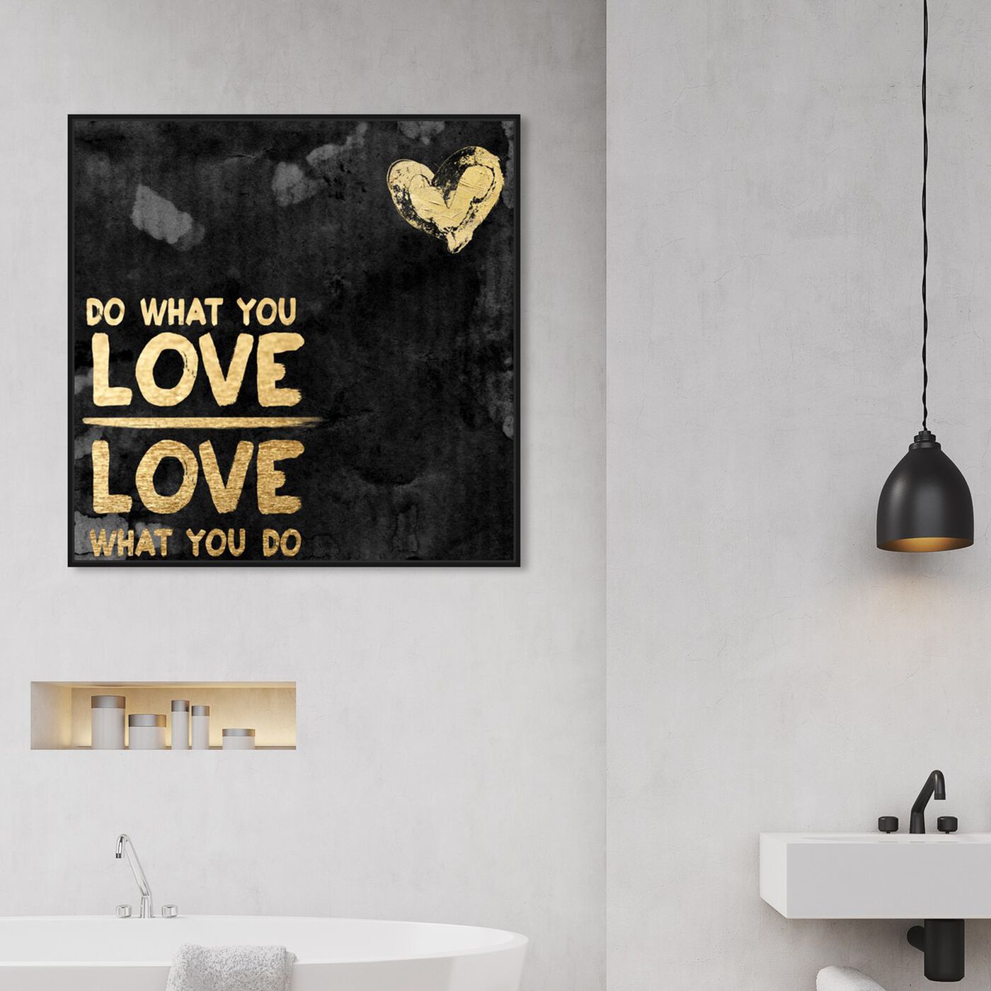 Hanging view of Do What You Love II featuring typography and quotes and love quotes and sayings art.