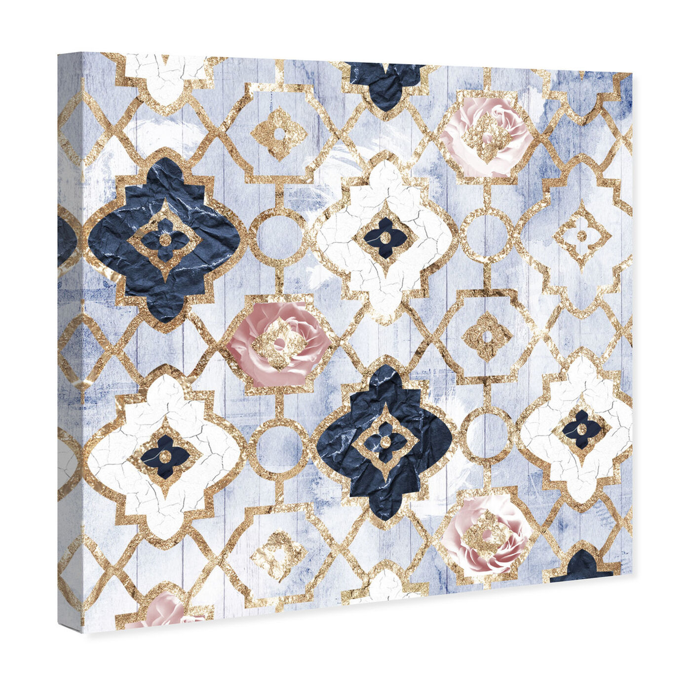 Angled view of Rose Quartz Moroccan featuring abstract and patterns art.