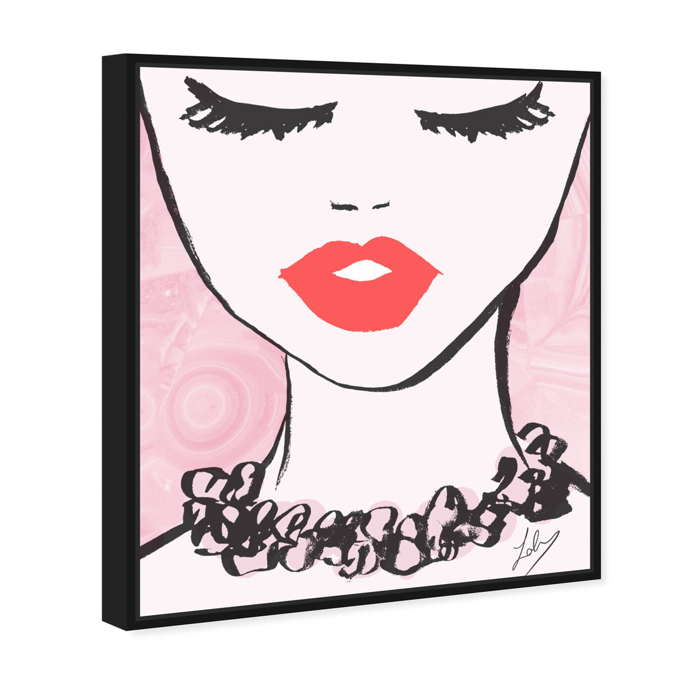 Angled view of Classy Lips featuring fashion and glam and lips art.