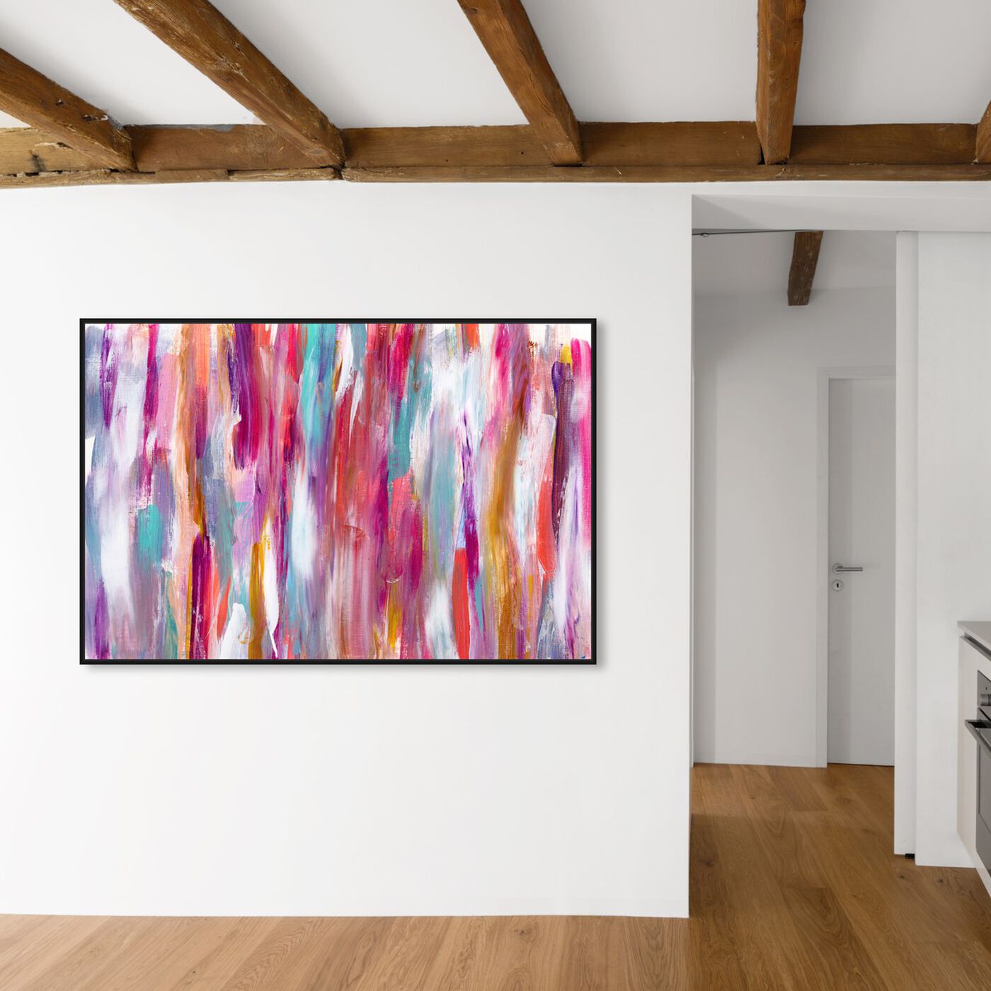 Hanging view of Crush and Love featuring abstract and paint art.