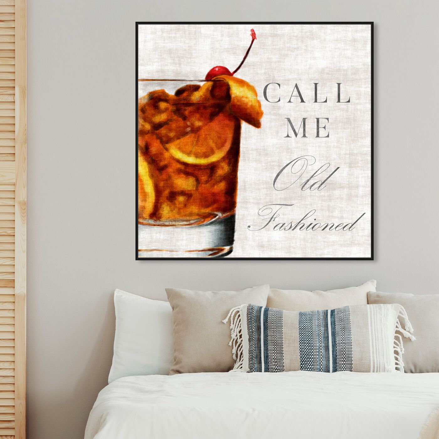 Hanging view of Call Me Old Fashioned featuring drinks and spirits and liquor art.