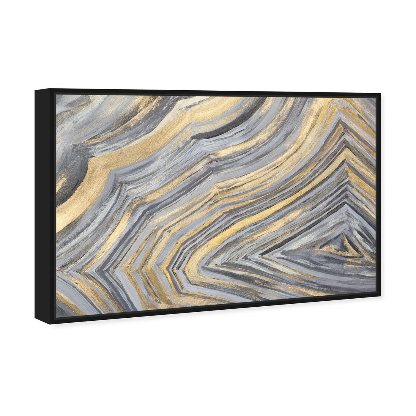Angled view of Agate Lines featuring abstract and crystals art.