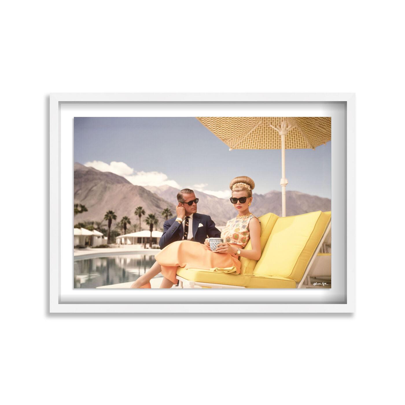 Poolside Palm Springs Couple