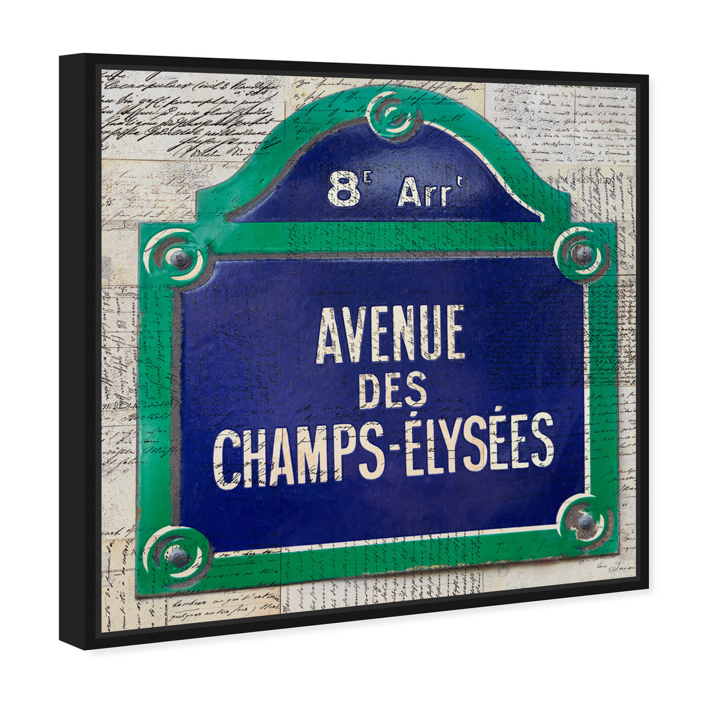 Angled view of Parisian Avenue featuring typography and quotes and travel quotes and sayings art.