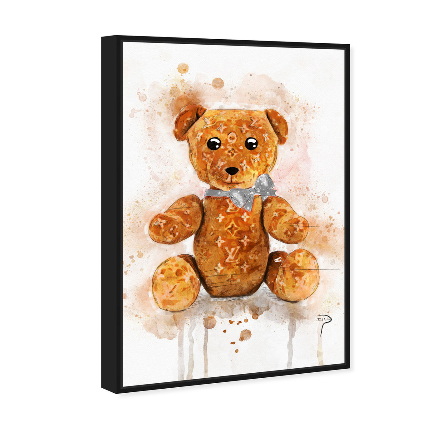 Angled view of Pily Montiel - Teddy Bear featuring symbols and objects and toys art.
