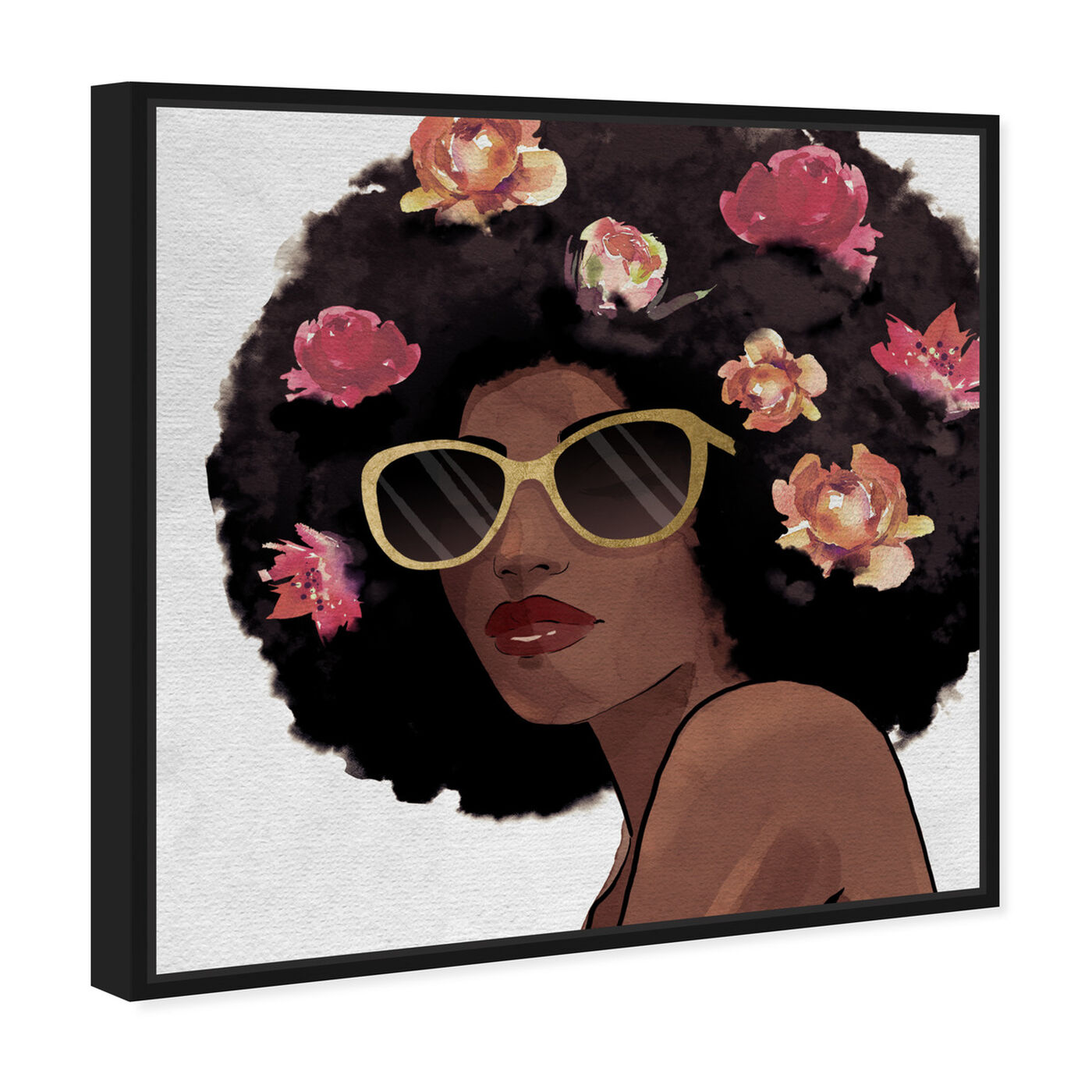 Angled view of Flowers to Inspire Shades featuring fashion and glam and portraits art.