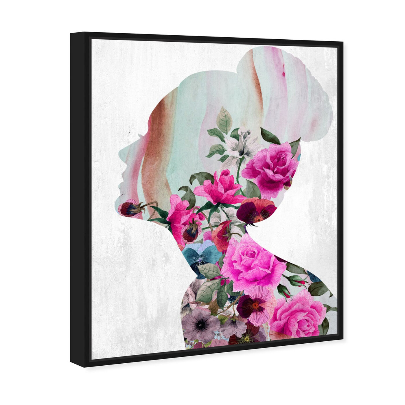 Angled view of Flower Built I featuring floral and botanical and florals art.