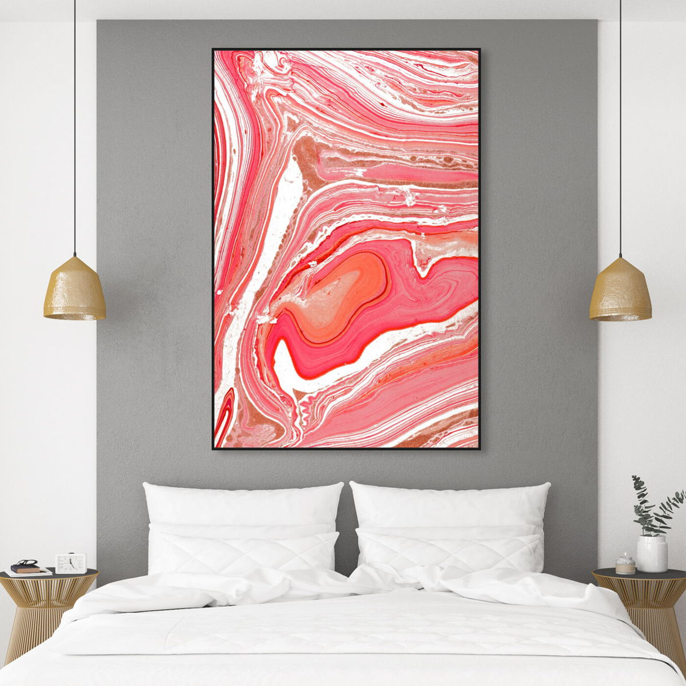 Hanging view of Straight to the Heart featuring abstract and crystals art.