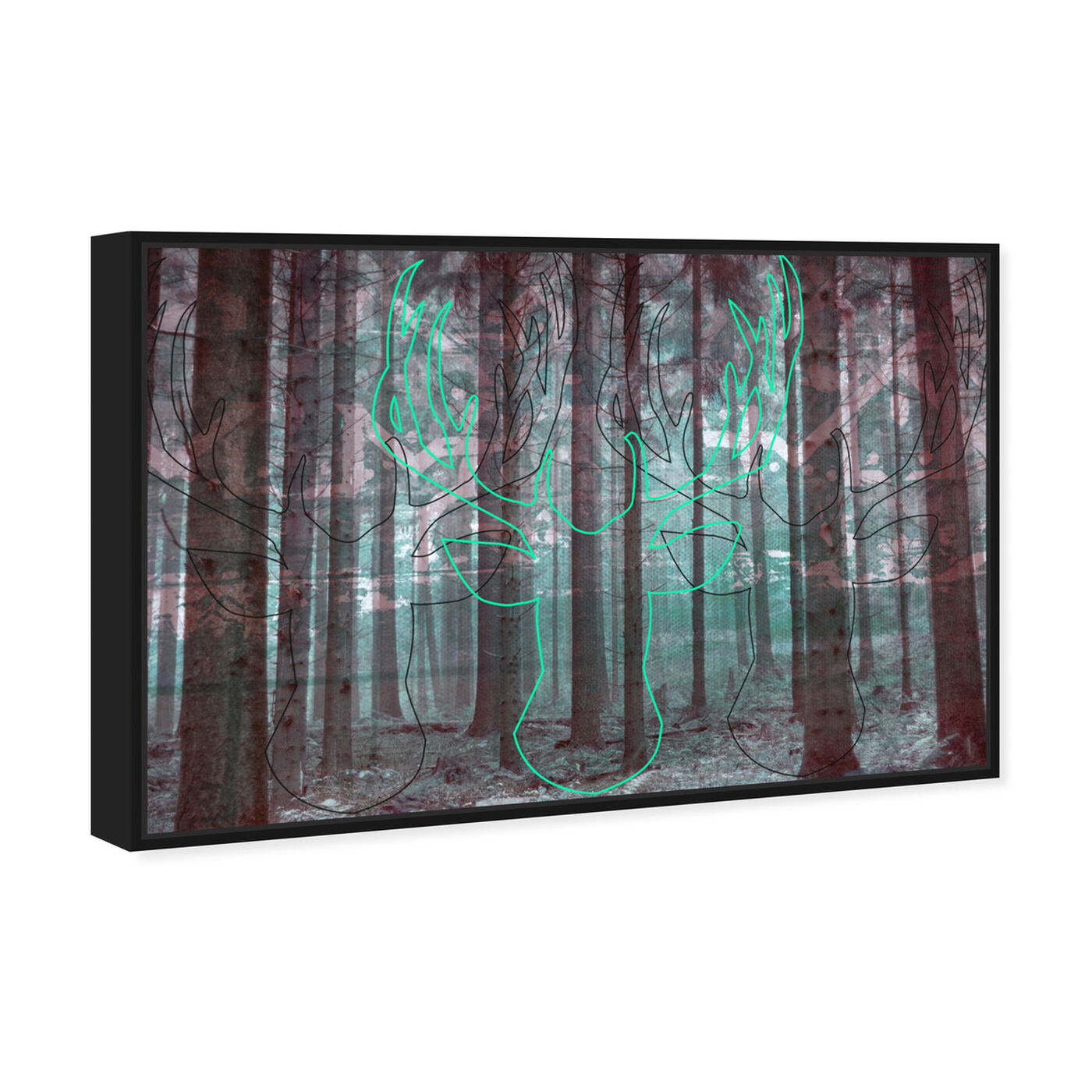 Angled view of Oh My Deer! featuring nature and landscape and forest landscapes art.