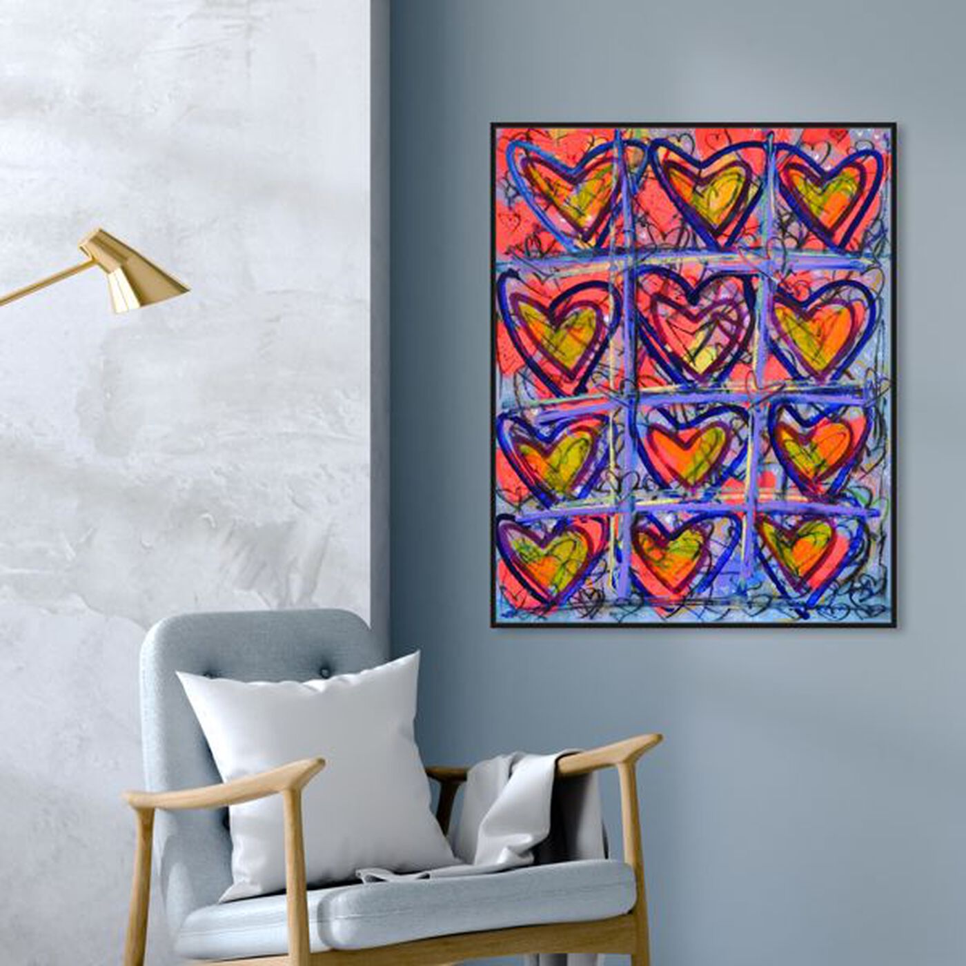 Hanging view of Doze by Tiago Magro featuring fashion and glam and hearts art.