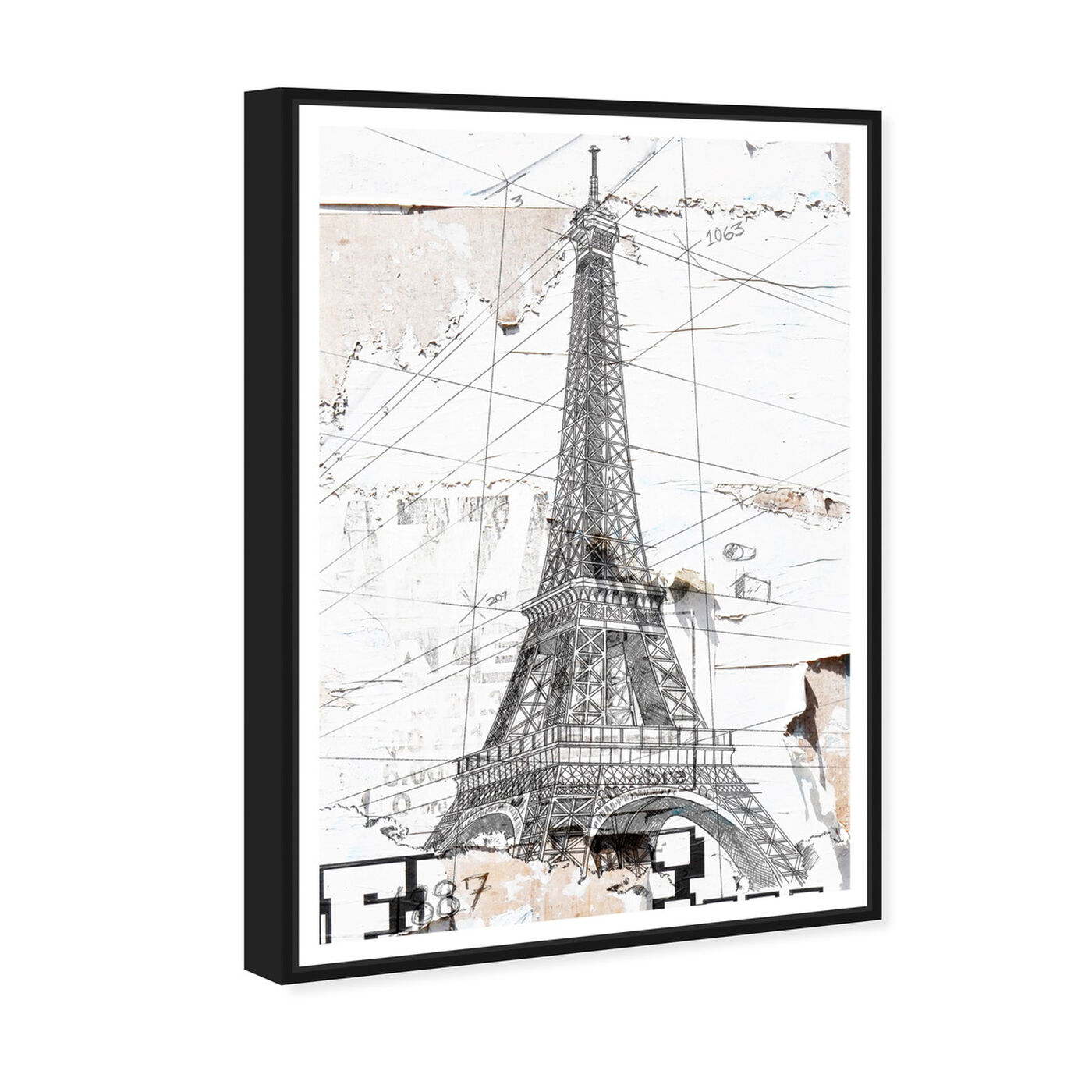 Angled view of Eiffel 2 featuring architecture and buildings and european buildings art.