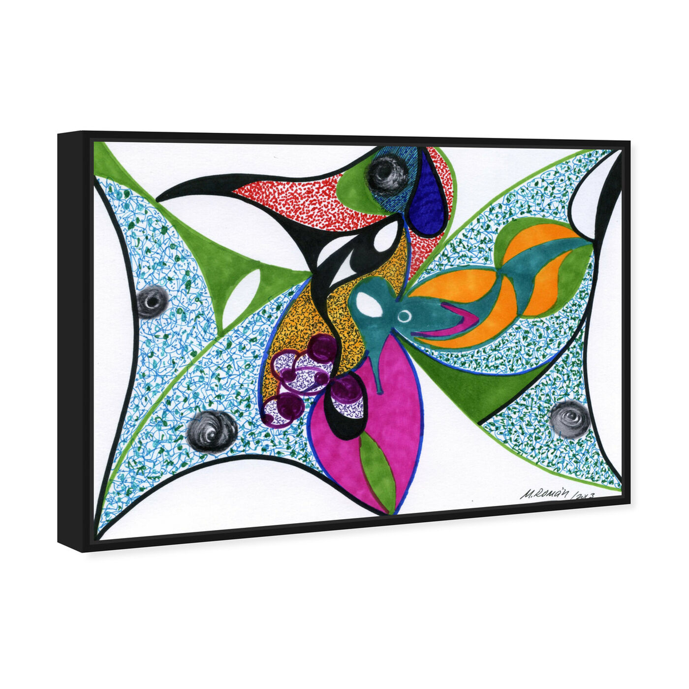 Angled view of Amazonia featuring abstract and shapes art.