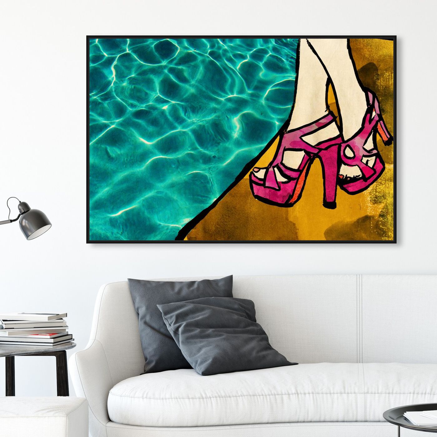 Hanging view of Summer Heels  featuring fashion and glam and shoes art.