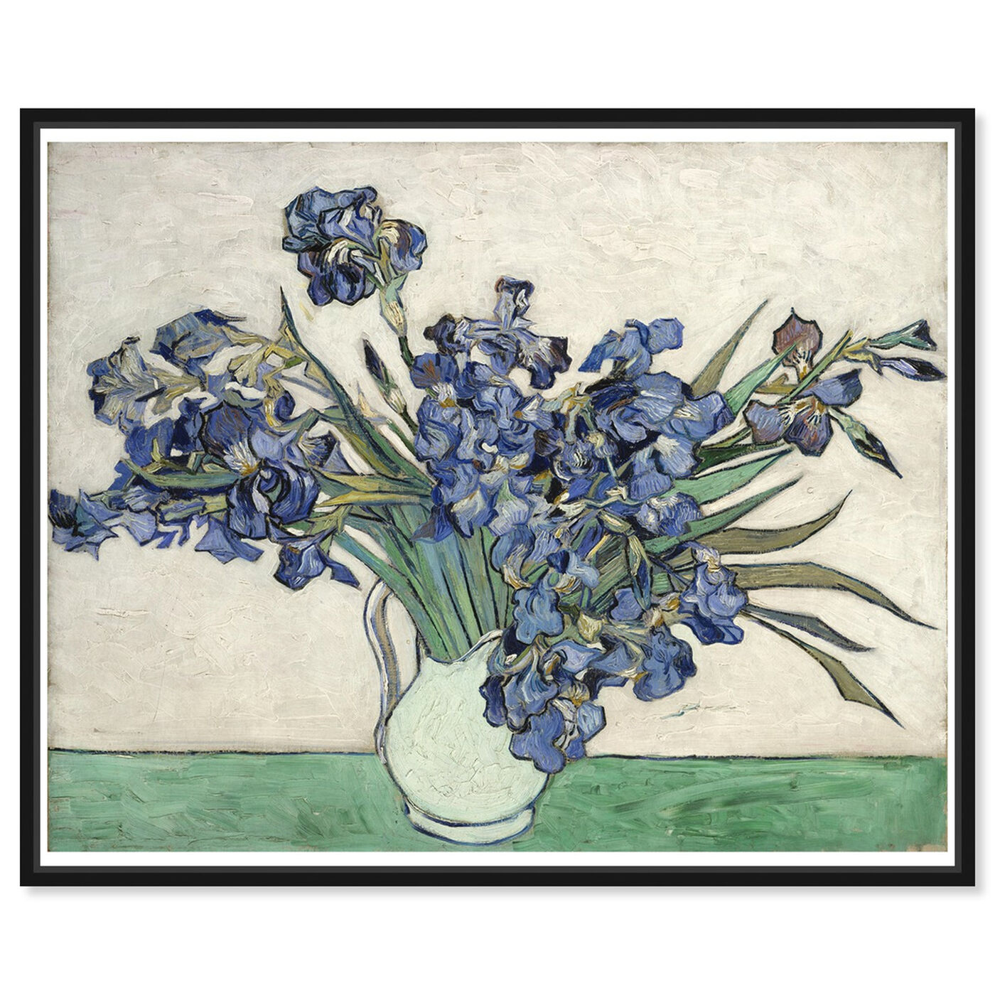 Front view of Van Gogh - Irises featuring floral and botanical and florals art.