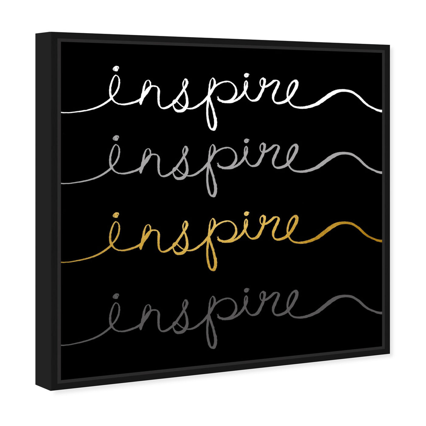 Angled view of Inspire Script featuring typography and quotes and inspirational quotes and sayings art.
