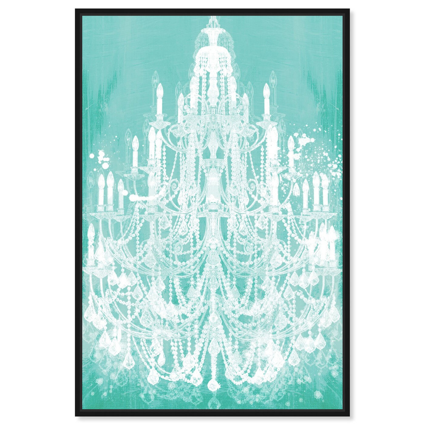 Front view of Privee Diamonds Mint featuring fashion and glam and chandeliers art.