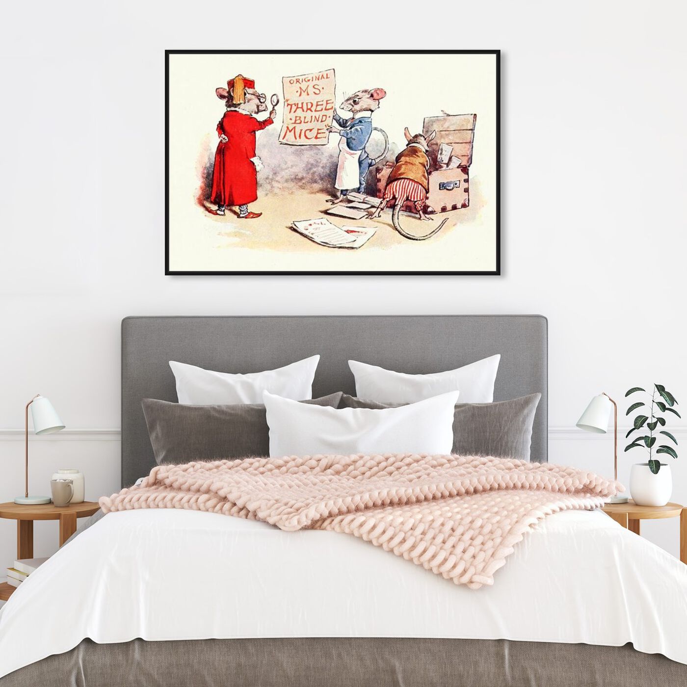 Hanging view of The Three Blind Mice featuring fantasy and sci-fi and fairy tales art.