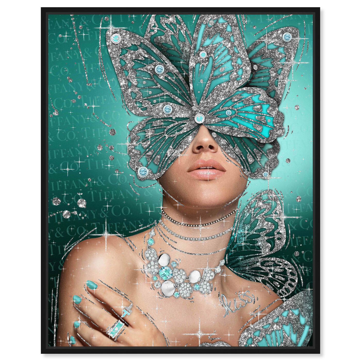 Front view of Turquoise Wings featuring fashion and glam and wings art.