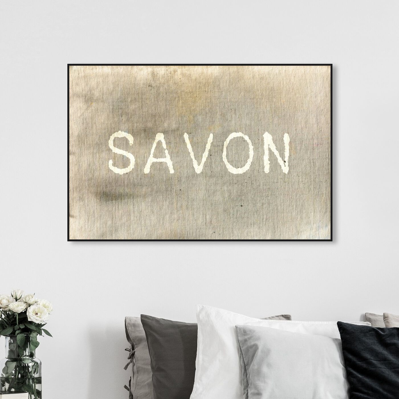 Hanging view of Savon featuring typography and quotes and quotes and sayings art.