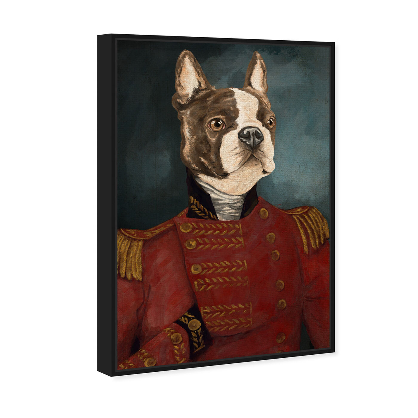 Angled view of Dapper Terrier featuring animals and dogs and puppies art.