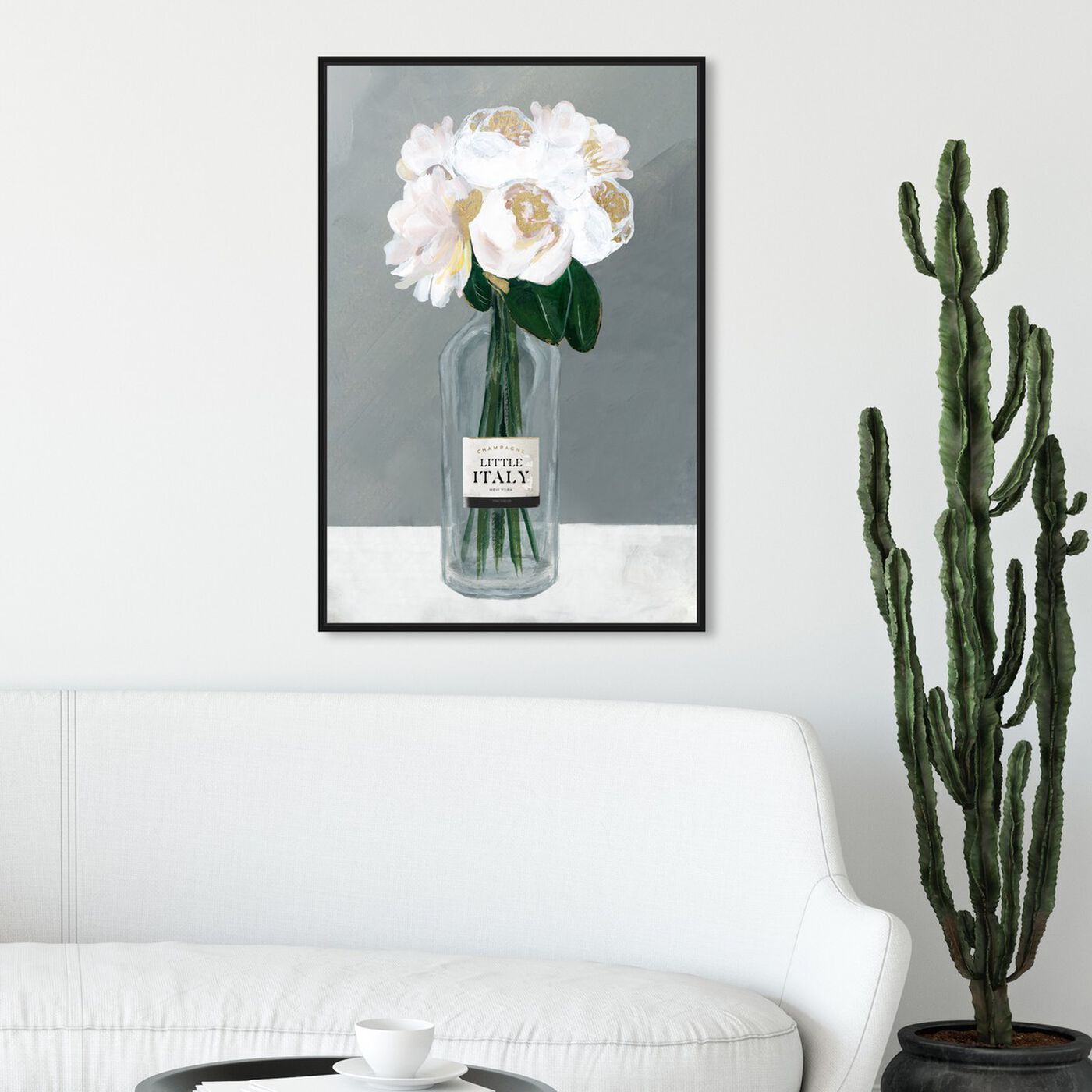 Hanging view of Little Italy Roses featuring floral and botanical and florals art.
