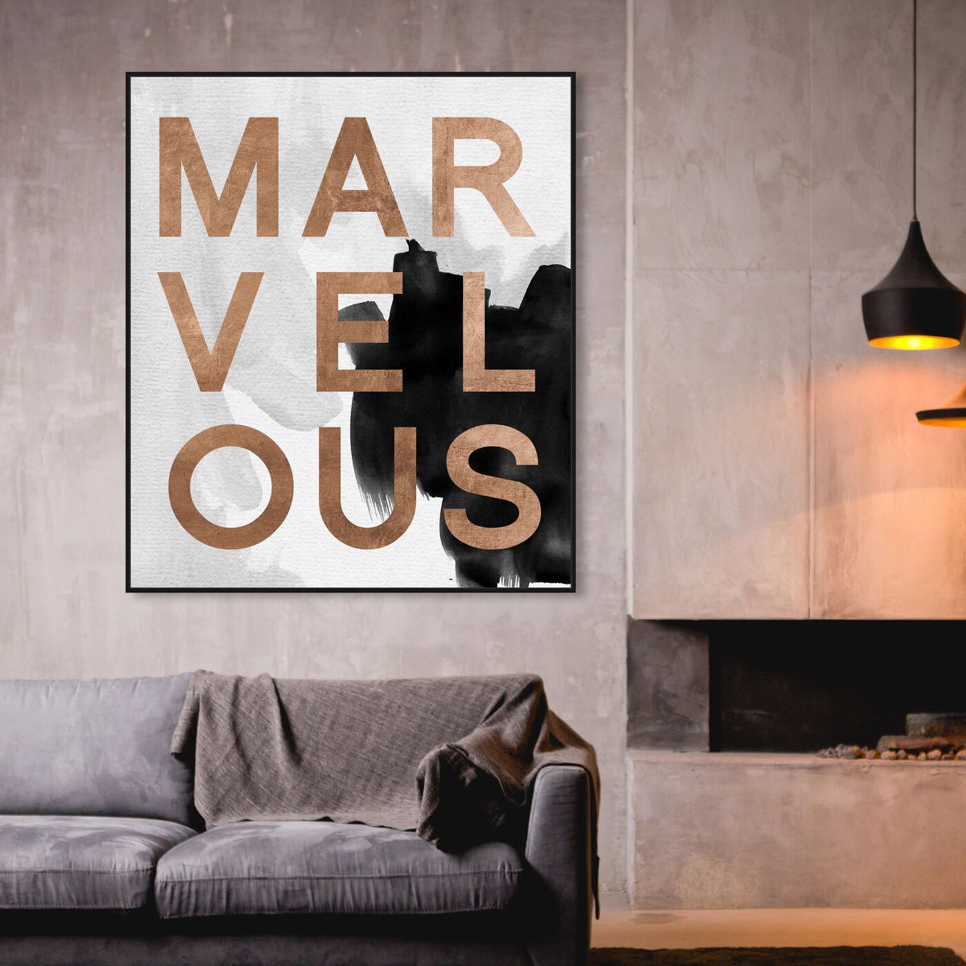 Hanging view of Marvelous Neutral featuring typography and quotes and beauty quotes and sayings art.