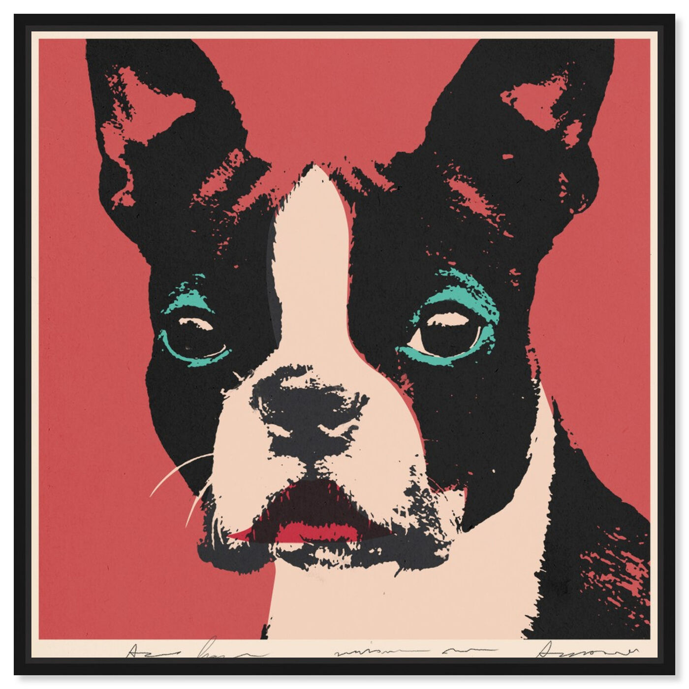 Front view of Doggy Warhol featuring animals and dogs and puppies art.