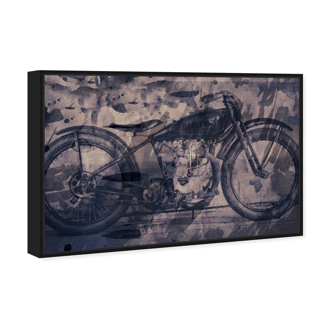 Angled view of Vintage Bike featuring transportation and motorcycles art.