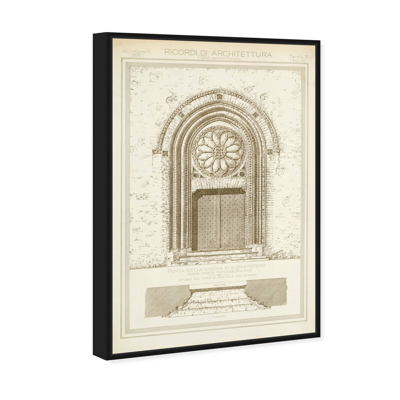 Angled view of Porta Della Chiesa Di S Cristoforo - The Art Cabinet featuring architecture and buildings and structures art.