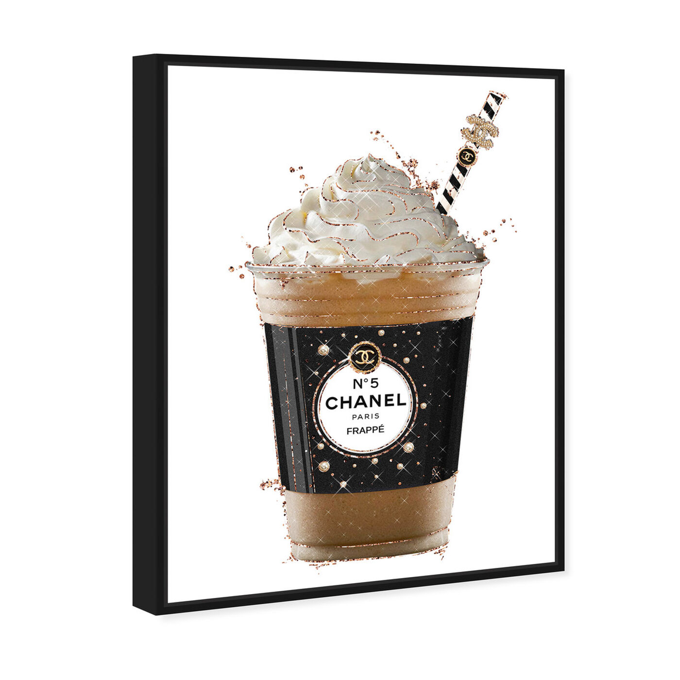 Angled view of Pearly Coffee Drink featuring fashion and glam and lifestyle art.