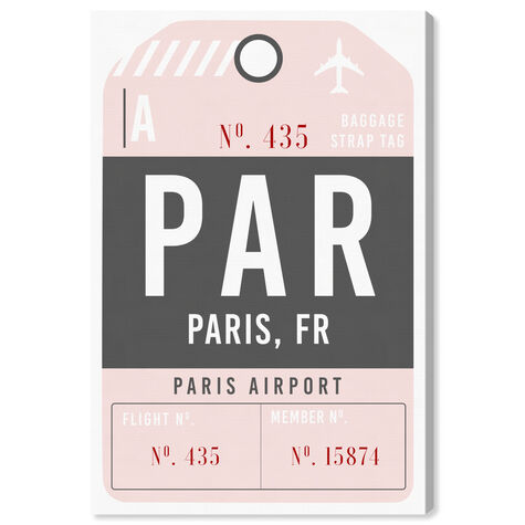 Paris Airport Luggage Tag