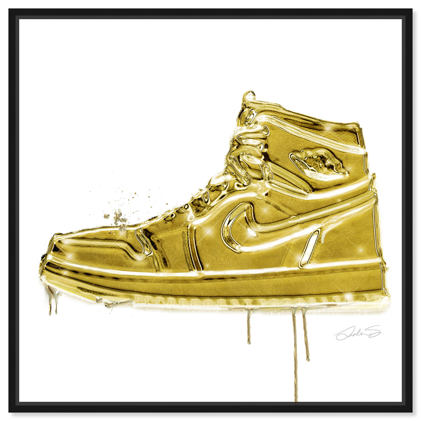 Front view of Lola Air Golden featuring fashion and glam and shoes art.
