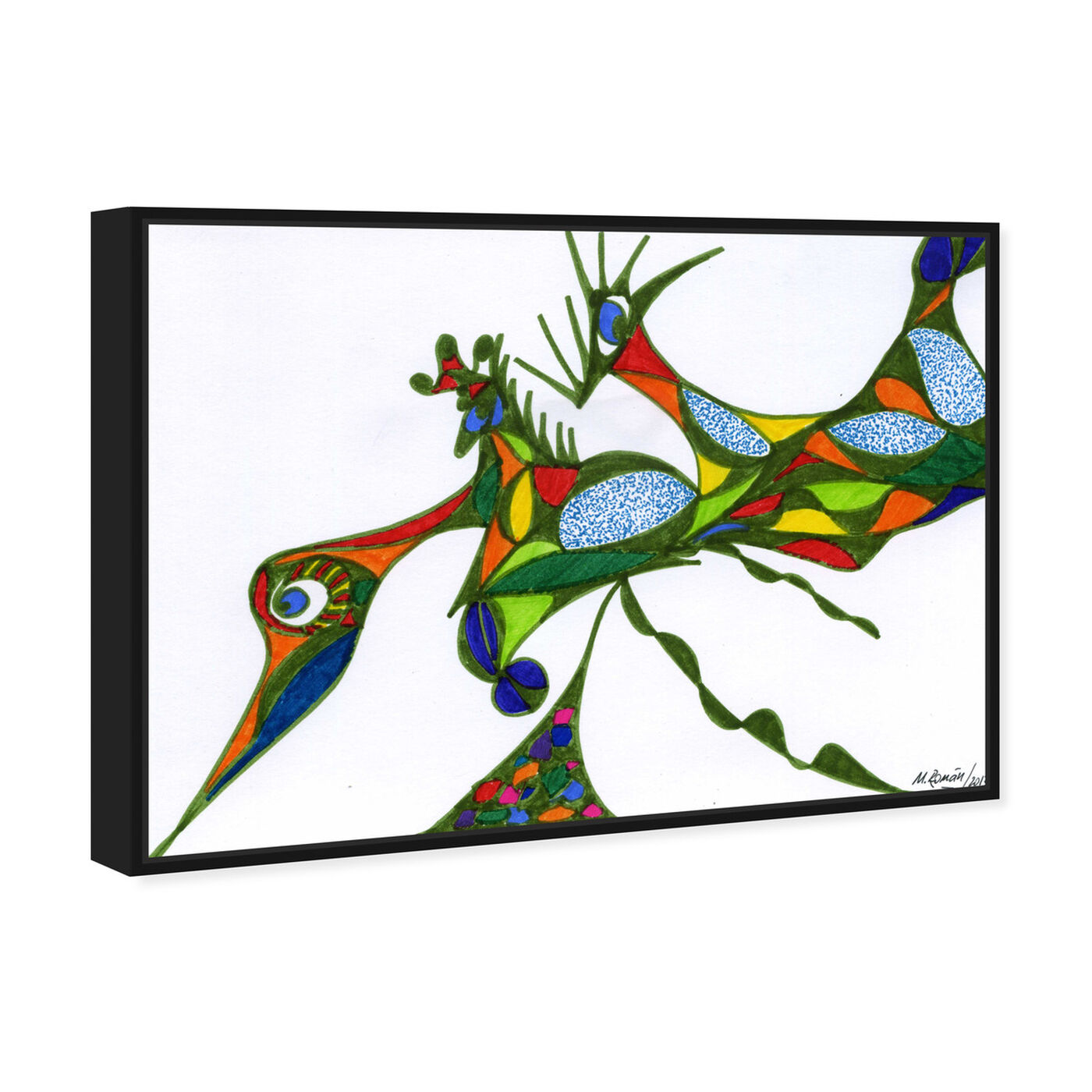 Angled view of Sea Dragon featuring abstract and shapes art.