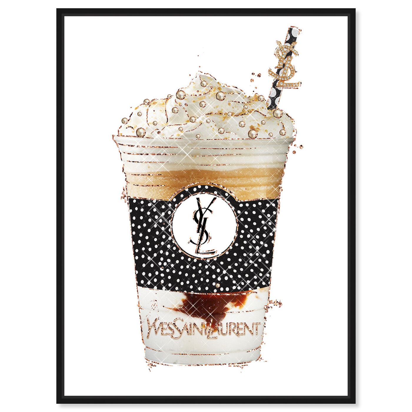 Pearly Latte Drink | Fashion and Glam Wall Art by Oliver Gal