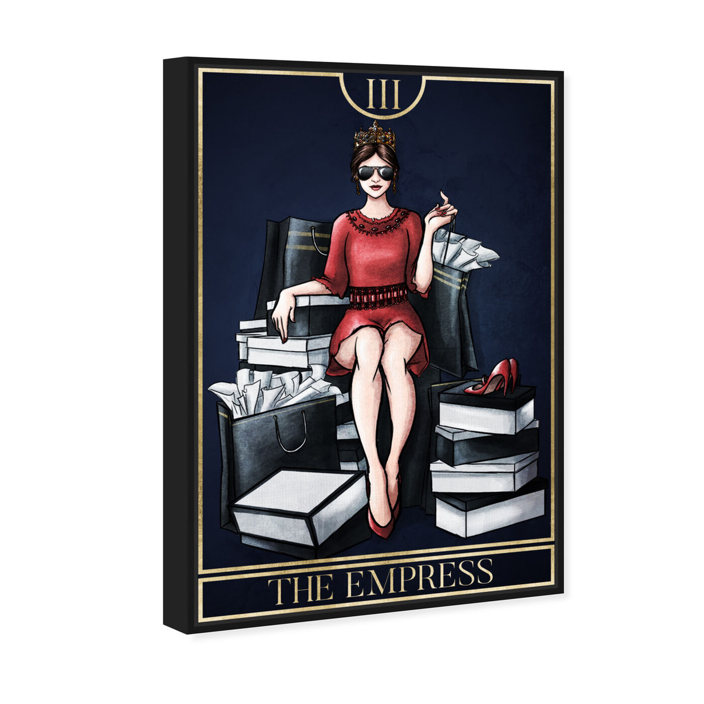 Angled view of The Empress Tarot Mystic featuring fashion and glam and shoes art.
