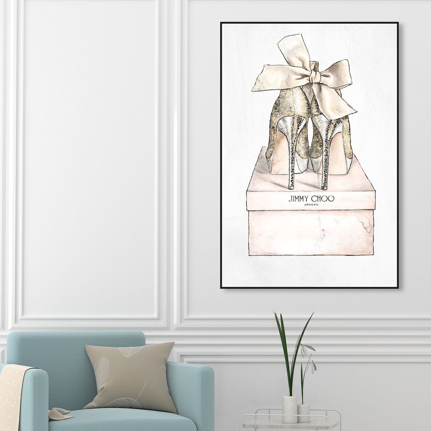 Hanging view of My Romantic Pair featuring fashion and glam and shoes art.