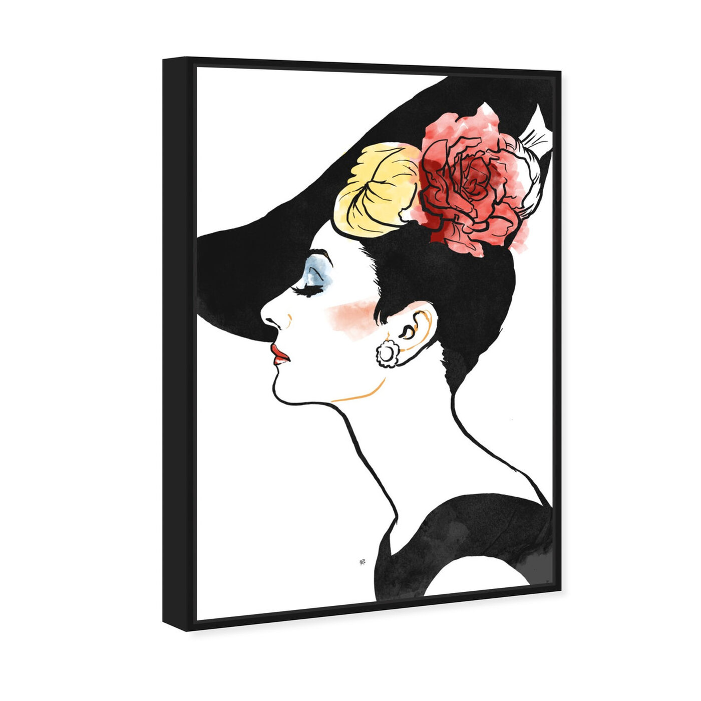 Angled view of Hats and Glam featuring fashion and glam and portraits art.