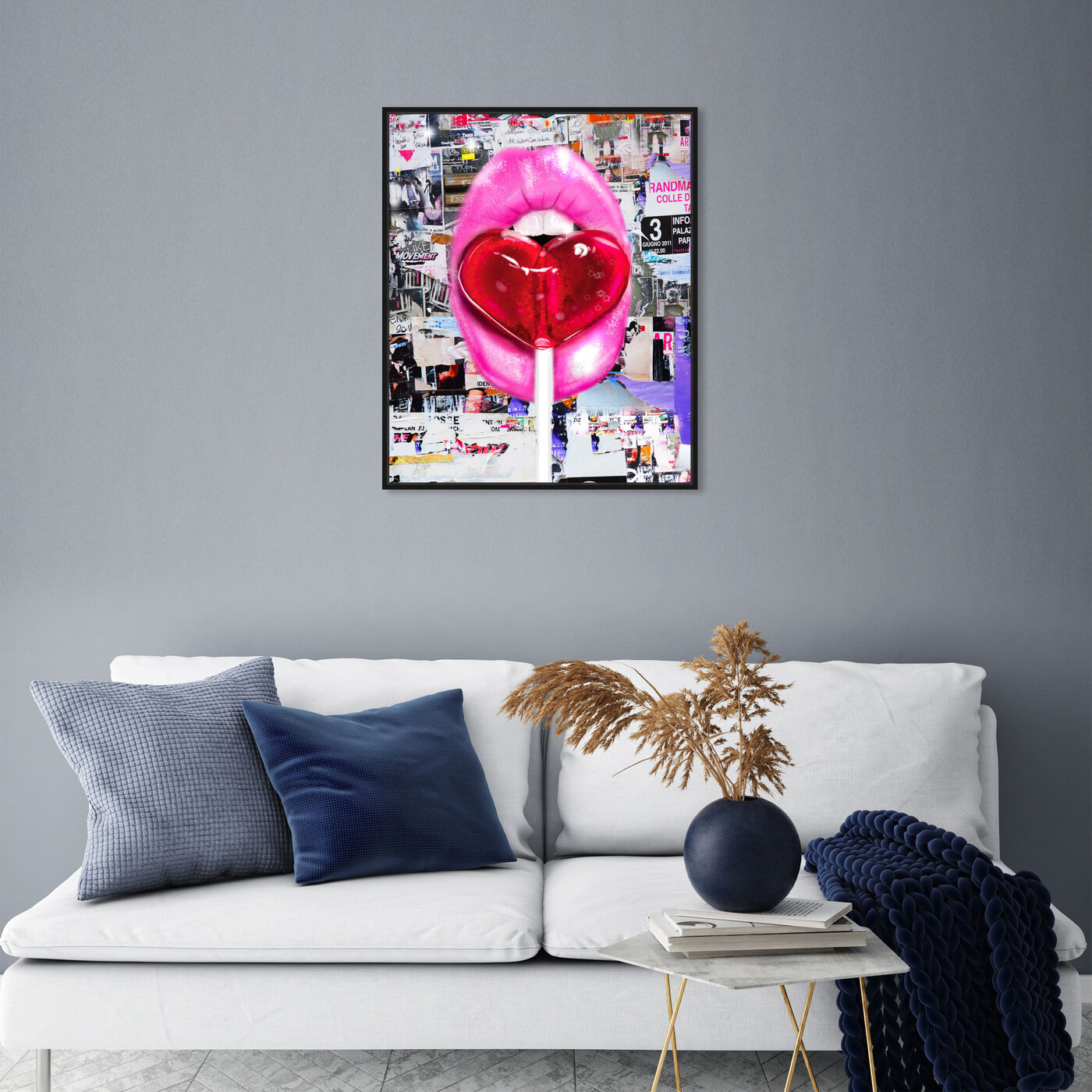 Hanging view of Savage Candy Pop featuring fashion and glam and lips art.