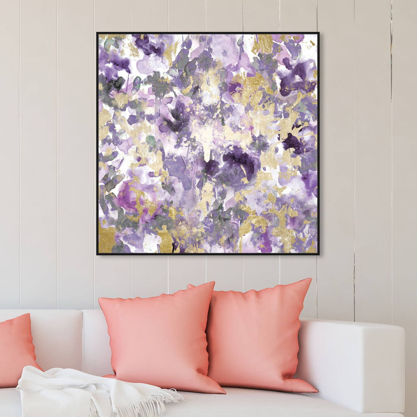 Hanging view of Wilderness Amethyst featuring abstract and paint art.