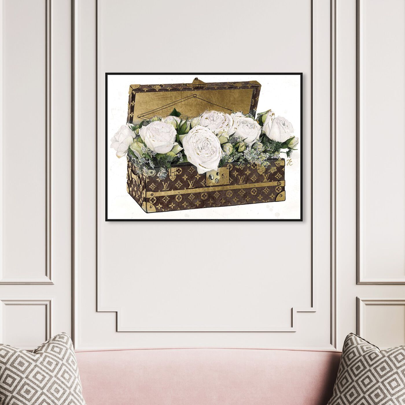 Hanging view of Doll Memories - Trunk of Roses Eclair featuring fashion and glam and travel essentials art.