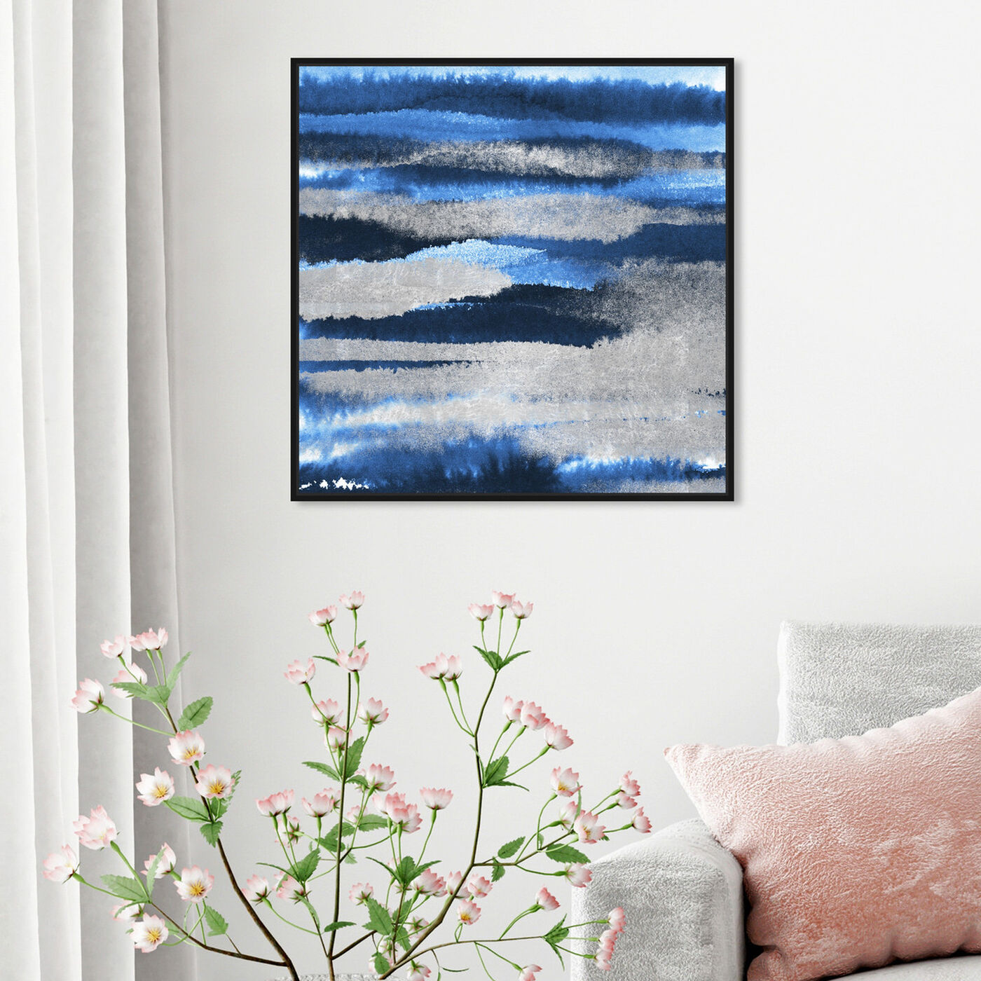 Hanging view of Blue Summer featuring abstract and paint art.