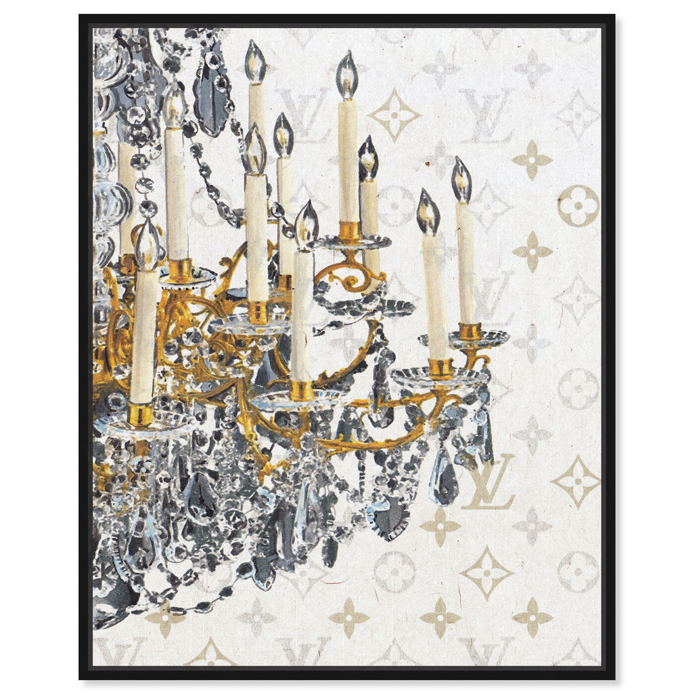 Front view of Fancy Light II featuring fashion and glam and chandeliers art.